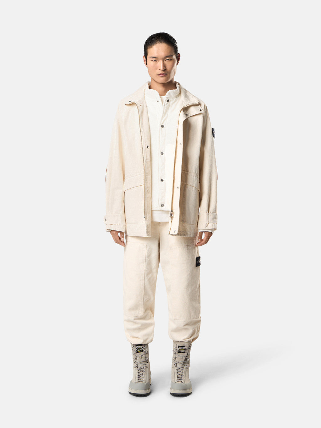 4100002 NATURAL COTTON GABARDINE_STONE ISLAND RAW BEAUTY