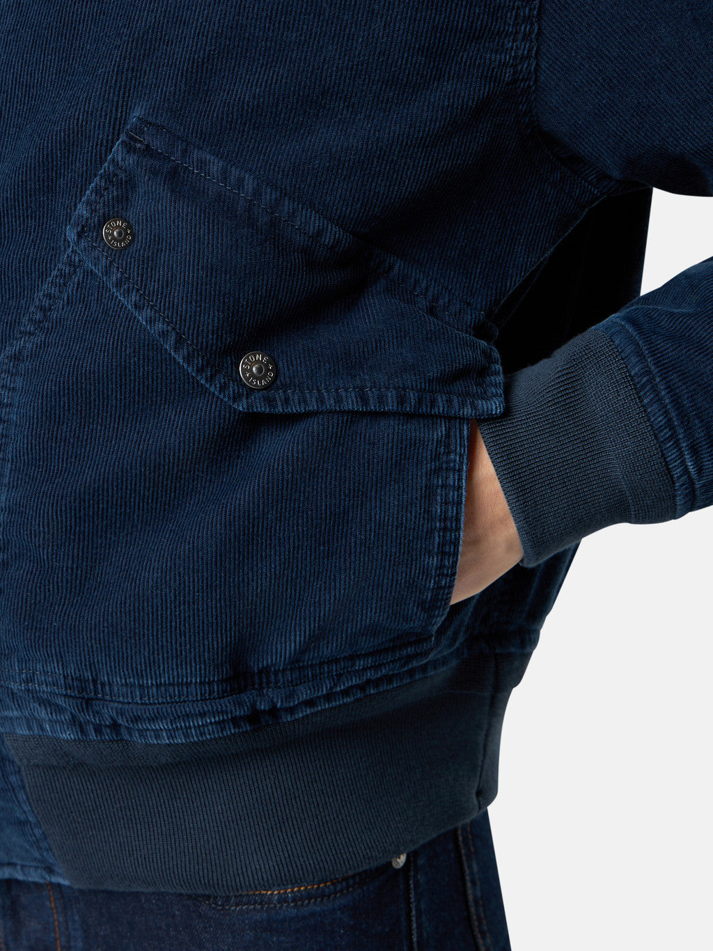 4100123 INDIGO MICRO CORDUROY-RINSED