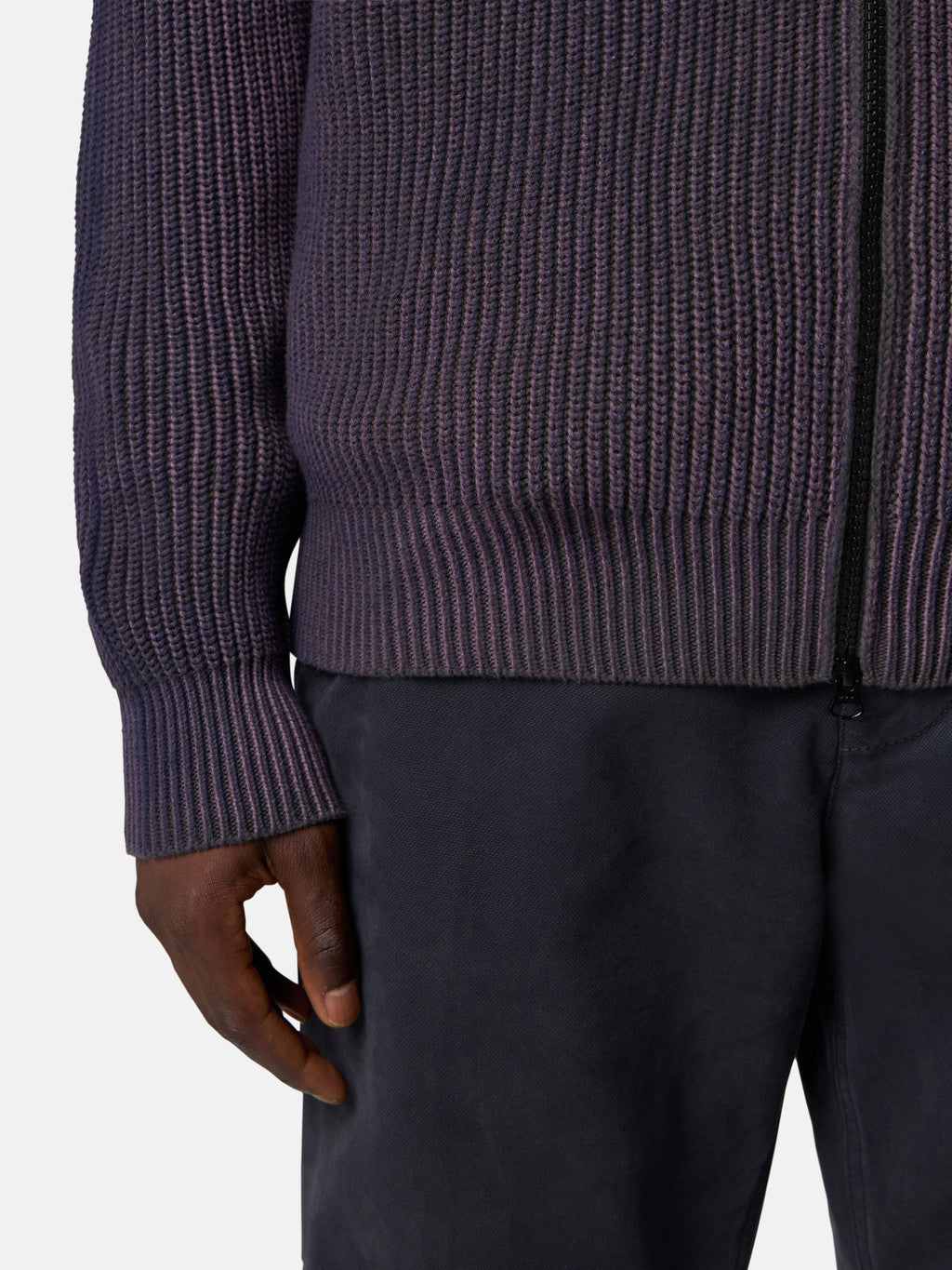 5100017 FISHERMAN'S RIB ORGANIC COTTON WITH TWO-COLOUR SPRAY