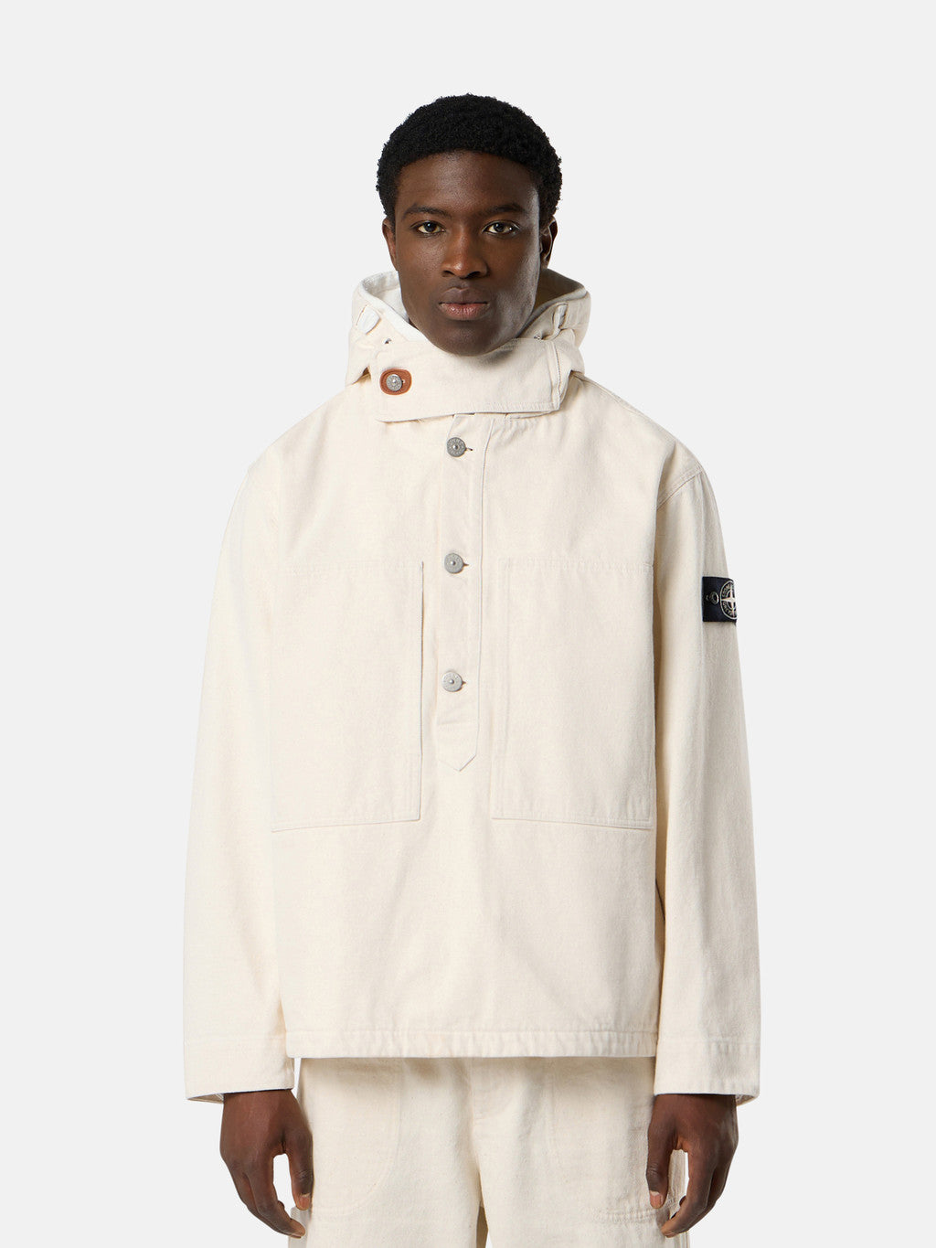 Q100001 NATURAL COTTON GABARDINE_STONE ISLAND RAW BEAUTY