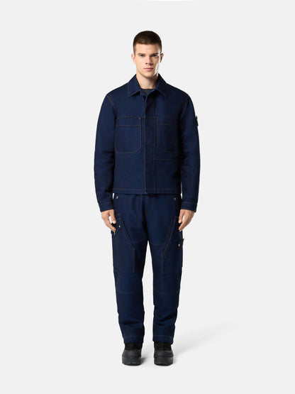 Q100027 INDIGO POLYPROPYLENE DENIM-RINSED