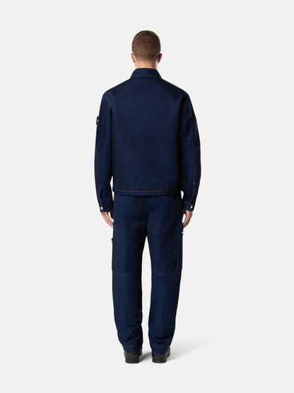 Q100027 INDIGO POLYPROPYLENE DENIM-RINSED